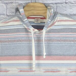Faherty Brand Men Byron Bay Organic Cotton Aztec Pullover Jersey Hoodie Size 2XL